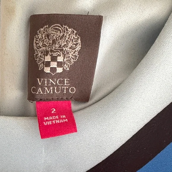 Vince Camuto Geometric Blue and Black Dress - Picture 2 of 2